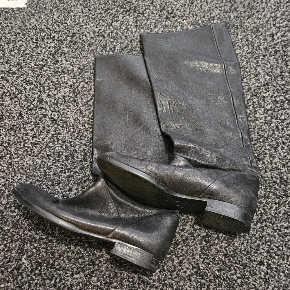 JCrew Black Leather Boots